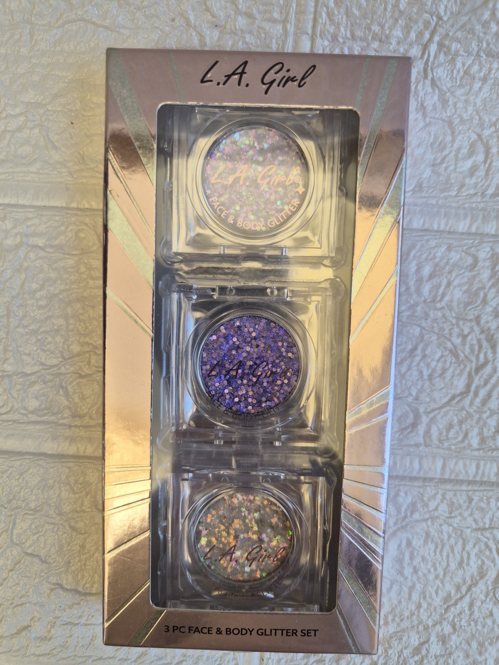 LA Girl 3-Piece Glitter Set - Purple & Iridescent